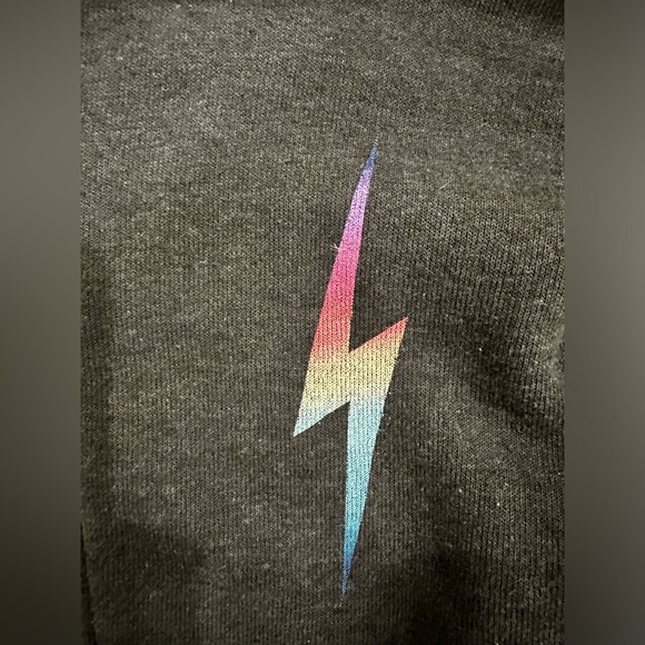 Aviator Nation Rainbow Bolt Zip Hoodie Small - Picture 6 of 9